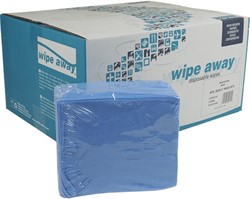 Wipe Away Poetsdoek Buntclean nonwoven blauw Z-vouw 1lgs 38 x30cm Doos 10x35 stuks
