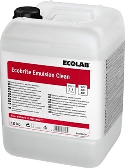 Ecolab Ecobrite Emulsion Clean alkalisch totaalwasmiddel vloeibaar Can 12kg