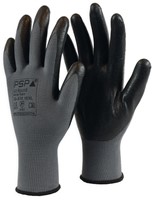 PsP Allround nitril handschoenen grijs/zwart 10-510