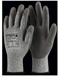 PsP handschoenen 15-600 Mt:9,  grijs, PU Snijbestendig, klasse 5