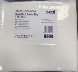 Seni Soft Basic Dry 90X60 A30 onderleggers met SAP Pak 30 stuks