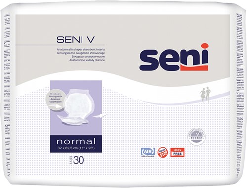 Seni V Normal A30 inlegger zonder barrierelaag Pak 30 stuks