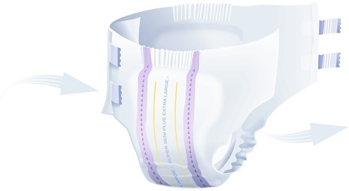 Super Seni Plus x-large A10 incontinentieslips met plakstrips Pak 10 stuks-2