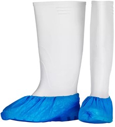 MedComfort schoenovertrek CPE geruwd 42x15cm 38my blauw met elastiek Doos 20x100 stuks