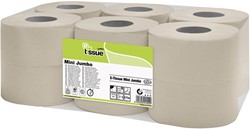 E-tissue toiletpapier mini jumbo beige 247315 2lgs 150m x9cm Pak 6 rol