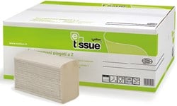 E-tissue handdoekpapier multifold beige 227324 2lgs 20,5cx24cm Doos 25x150st.