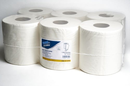 Clean and Clever PRO31-272 boxpapier midi 1lgs wit 300m cellulose Pak 6 rol-2