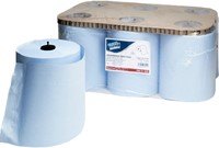 Clean and Clever PRO31-245 rolhanddoek matic plus 2lgs. blauw 150m. Doos 6 rol