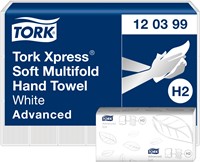 Tork Xpress handdoek H2 Advanced soft wit 120399 2lgs. 21x34cm Pak 21x136 st.-2
