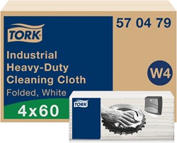 Tork Heavy Duty werkdoek W4 Premium wit 570479 1lgs. 35,5x42,8cm Doos 4x60dk