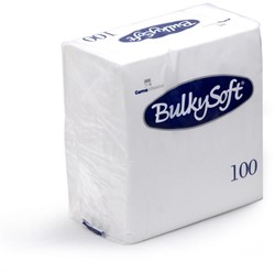 BulkySoft servet 1/4 vouw Pure cellulose wit 32980 2lgs. 33x33cm Doos 20x100 st.