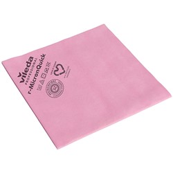 Vileda r-MicronQuick microvezeldoeken 38x40cm rood Pak 5 stuks