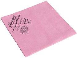 Vileda r-MicronQuick microvezeldoeken 38x40cm rood Pak 5 stuks