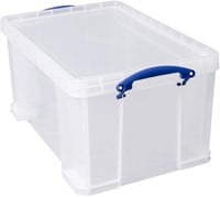 Opbergbox Really useful 48L blauw/transparante deksel 600x400x315mm