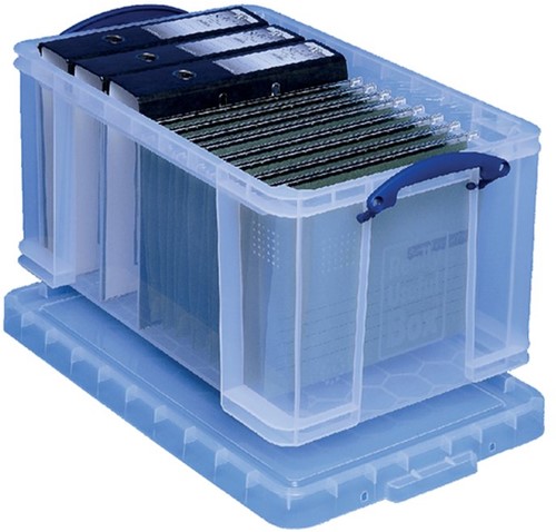 Opbergbox Really useful 48L blauw/transparante deksel 600x400x315mm-2