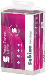 Satino Prestige V-handdoek PT4 2 lgs hoogwit 276850 24,x21cm Pak 15x268 stuks