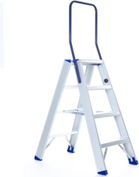 Eurostairs dubbele trap 2x4 treden Max. stahoogte 100cm