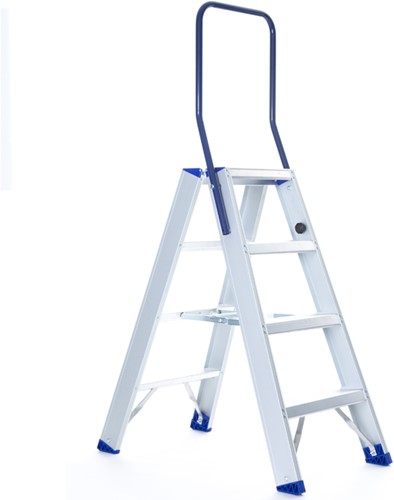 Eurostairs dubbele trap 2x4 treden Max. stahoogte 100cm