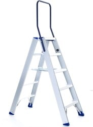 Eurostairs dubbele trap 2x5 treden Max. stahoogte 125cm