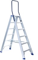 Eurostairs dubbele trap 2x6 treden Max. stahoogte 150cm