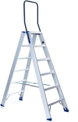 Eurostairs dubbele trap aluminium 2x6 treden STXD-6 
