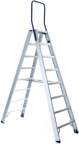 Eurostairs dubbele trap 2x8 treden Max. stahoogte 200cm