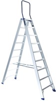 Eurostairs dubbele trap 2x9 treden Max. stahoogte 225cm