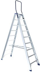 Eurostairs dubbele trap 2x9 treden Max. stahoogte 225cm