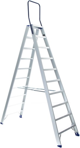 Eurostairs dubbele trap 2x10 treden Max. stahoogte 250cm