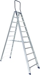 Eurostairs dubbele trap 2x11 treden Max. stahoogte 275cm