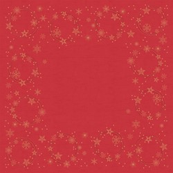 Dunicel napperon Star Shine Red 200867 84x84cm Doos 5x20 stuks