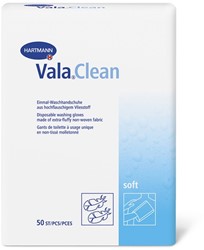 Valaclean Soft washandjes non woven ^ zak 50 stuks
