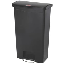 Rubbermaid Slim Jim® container 68L, zwart FrontStepOn