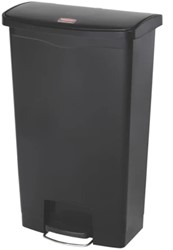 Rubbermaid Slim Jim® container 68L, zwart FrontStepOn