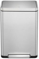 EKO X-cube pedaalemmer 20+20L Recycling RVS mat 433x334x652