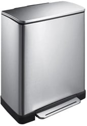 EKO Pedaalemmer E-cube recyc. 50L RVS mat kunststof binnenemmer