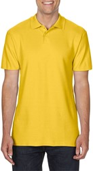 Gildan polo Double Pique 64800 Mt:M, daisy geel Comfort Fit, SoftStyle, heren