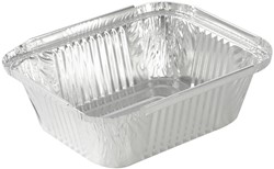 Pluspack bakje aluminium 450ml diam.142mm rechthoek Doos 10x100 stuks