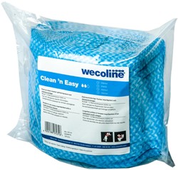 Wecoline Clean ’n Easy vulling interieurdoek 36x30cm blauw ^ geimpregneerd. Doos 3x150 doek