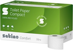 Satino Comfort toiletpapier JT1  recycled hoogwit 314710 compact 2lgs 100m. Doos 24 rol