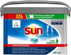 Sun Pro Formula Professional vaatwastabletten All-in 1 oplosbare folie. Emmer 200 st.