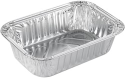 Pluspack bakje aluminium 440ml rechthoek Doos 10x100 stuks