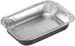 Pluspack bakje aluminium 340ml rechthoek Doos 10x100 stuks
