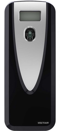 Airoma luchtverfrisser MVP dispenser zwart/zilver ^ Excl. batterijen t.b.v. 270ml