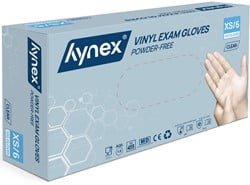 Hynex vinyl PF handschoenen transparant 4,5 gram