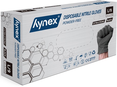 Hynex Strong nitril handschoenen zwart 5 gram