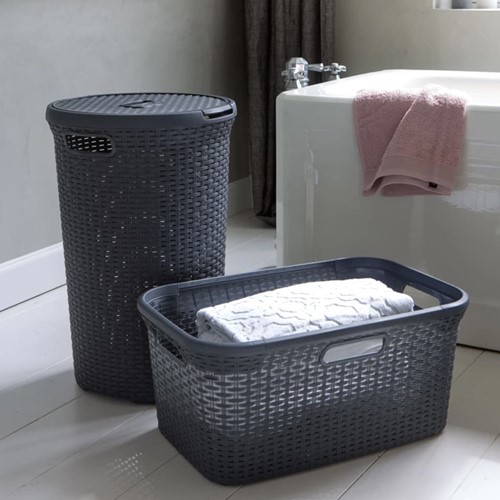 Curver Style wasmand 45L. Antraciet, kunststof ^ 59,2x28x27cm-2