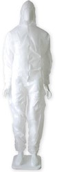 Hynex Coverall met capuchon en rits PP Non woven 35gr Wit XL Doos 50 stuks