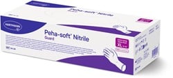 Peha-soft nitrile Handschoenen Blauw, lange manchet XL^ Dispenser 100 stuks