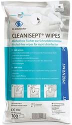 Cleanisept wipes navulling desinfectiedoekjes 400395 14x20cm Zak 100 doekjes